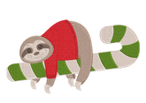 Christmas Sloth: Embroidery Design - FineryEmbroidery